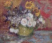 Vincent Van Gogh Stilleben mit Rosen und Sonnenblumen oil